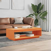 vidaXL Mesa de centro 110x50x33,5 cm pinho maciço castanho mel