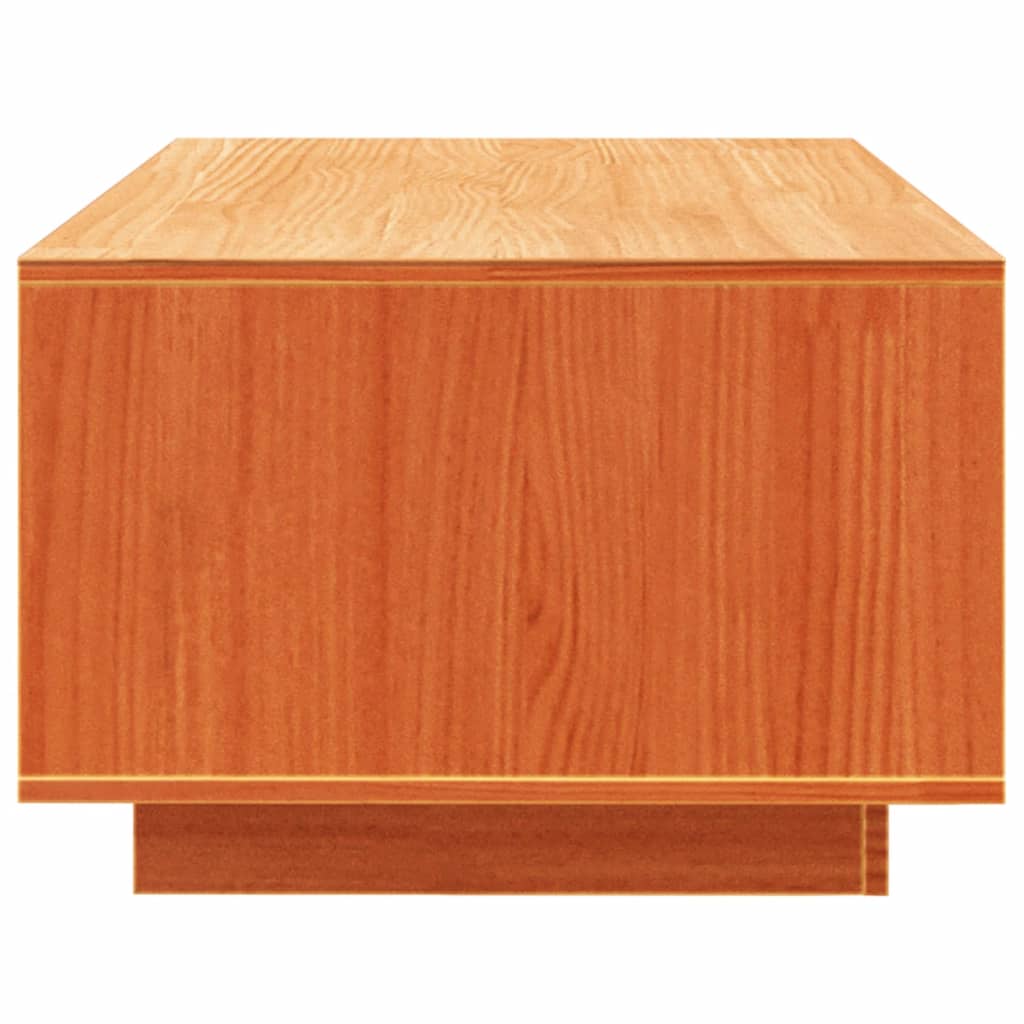 vidaXL Mesa de centro 110x50x33,5 cm pinho maciço castanho mel