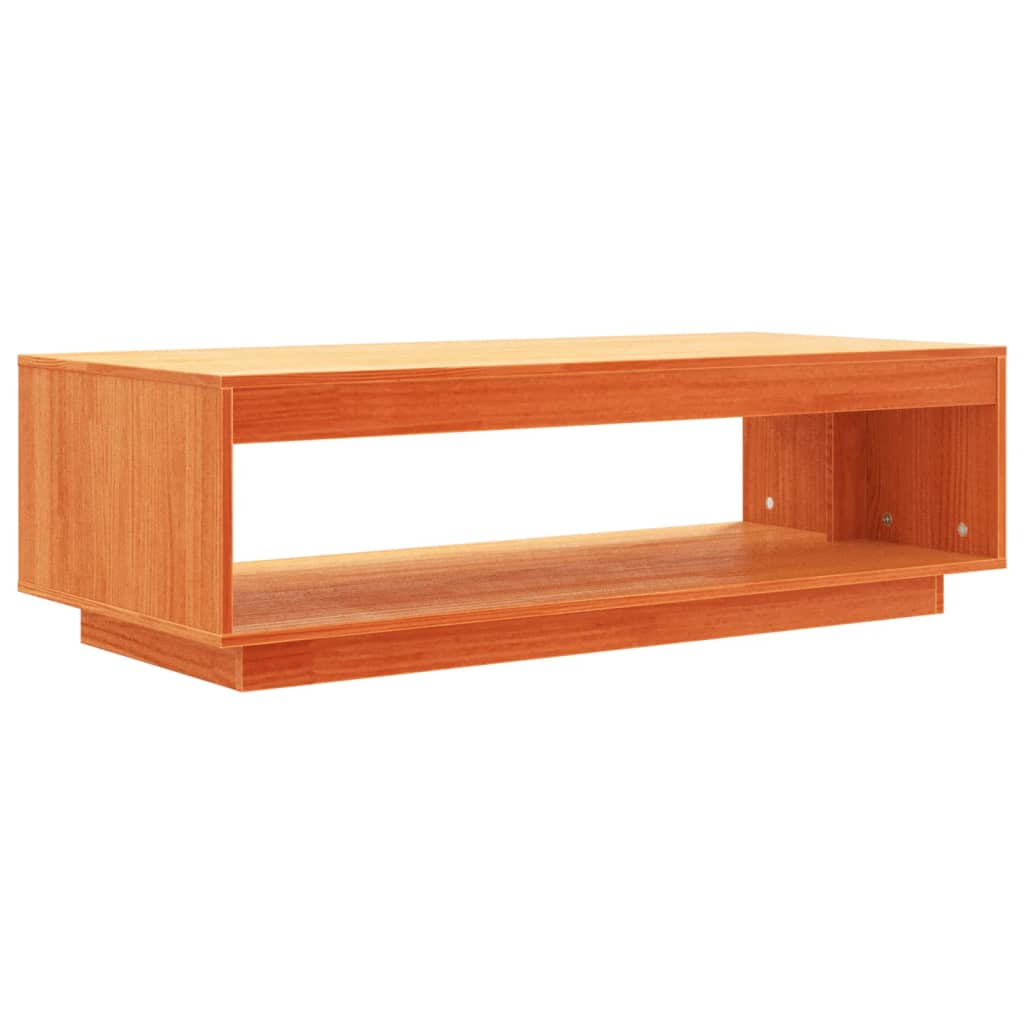vidaXL Mesa de centro 110x50x33,5 cm pinho maciço castanho mel