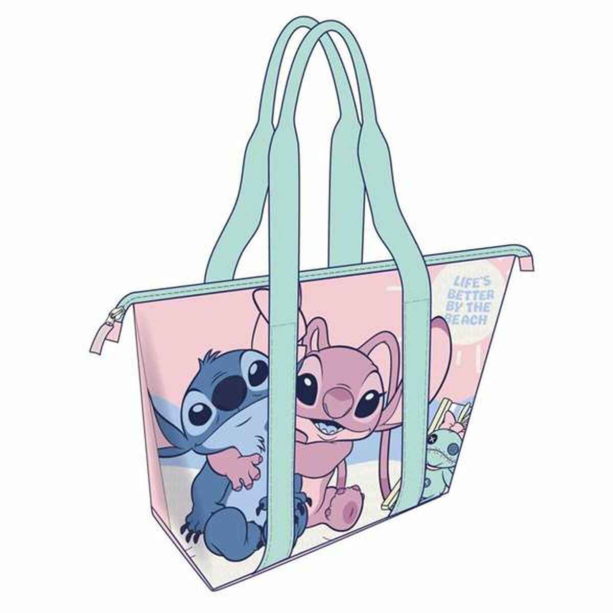Saco de Praia Stitch Azul 47 x 33 x 15 cm
