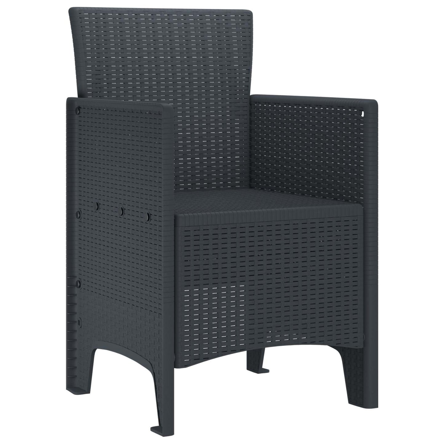 vidaXL Cadeira de Jardim 2 pcs Antracite 53 x 49 x 85 cm Polipropileno