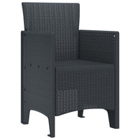 vidaXL Cadeira de Jardim 2 pcs Antracite 53 x 49 x 85 cm Polipropileno