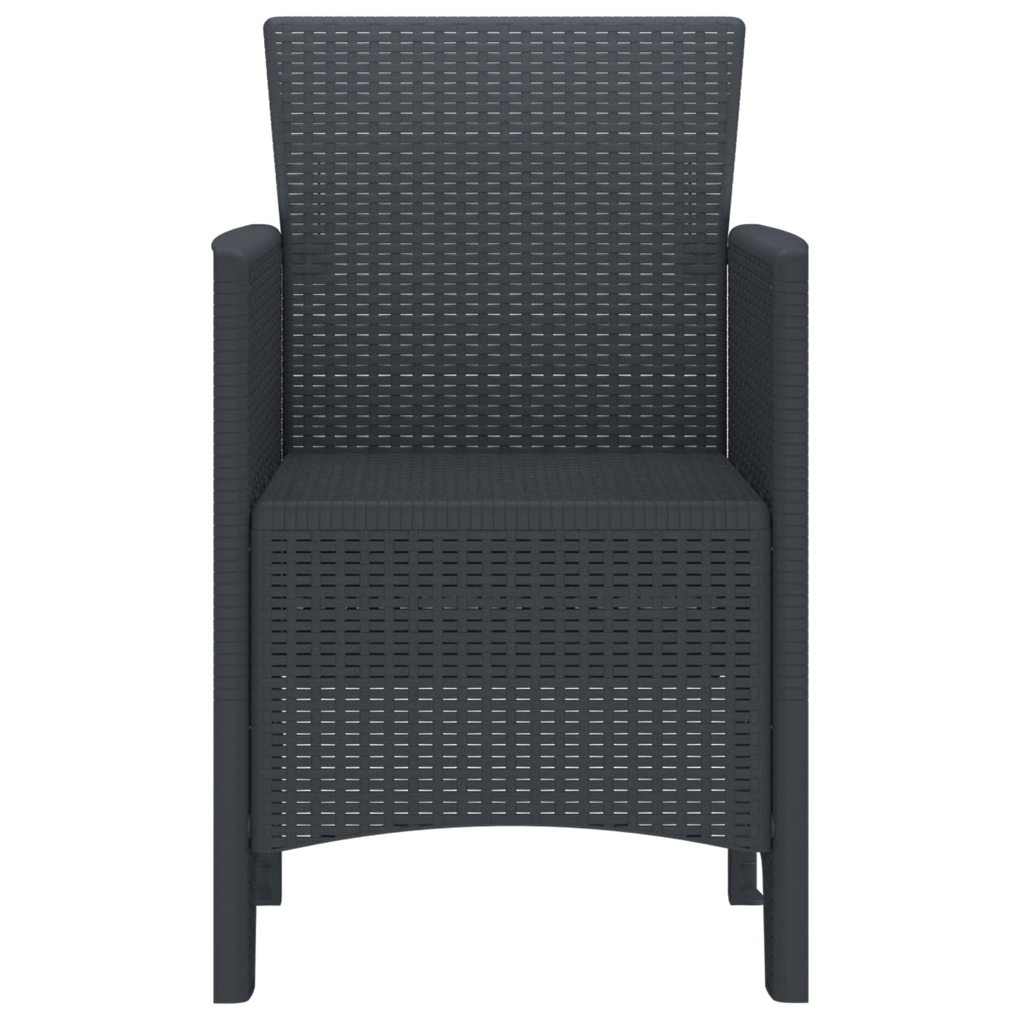 vidaXL Cadeira de Jardim 2 pcs Antracite 53 x 49 x 85 cm Polipropileno