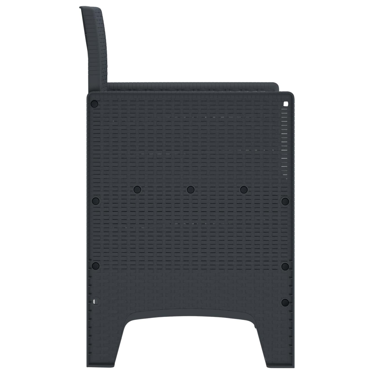 vidaXL Cadeira de Jardim 2 pcs Antracite 53 x 49 x 85 cm Polipropileno
