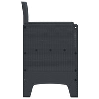 vidaXL Cadeira de Jardim 2 pcs Antracite 53 x 49 x 85 cm Polipropileno