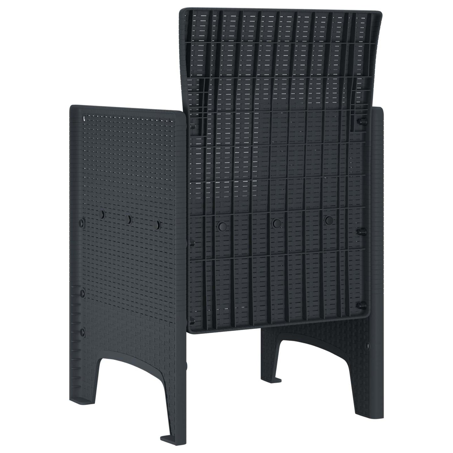 vidaXL Cadeira de Jardim 2 pcs Antracite 53 x 49 x 85 cm Polipropileno