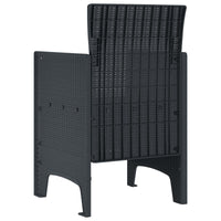 vidaXL Cadeira de Jardim 2 pcs Antracite 53 x 49 x 85 cm Polipropileno