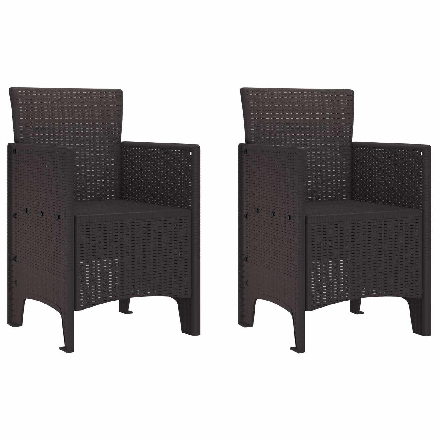 vidaXL Cadeira de Jardim 2 pcs Antracite 53 x 49 x 85 cm Polipropileno