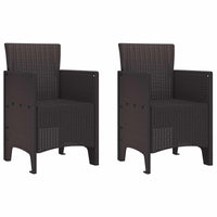 vidaXL Cadeira de Jardim 2 pcs Antracite 53 x 49 x 85 cm Polipropileno