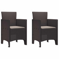 vidaXL Cadeira de Jardim 2 pcs Antracite 53 x 49 x 85 cm Polipropileno