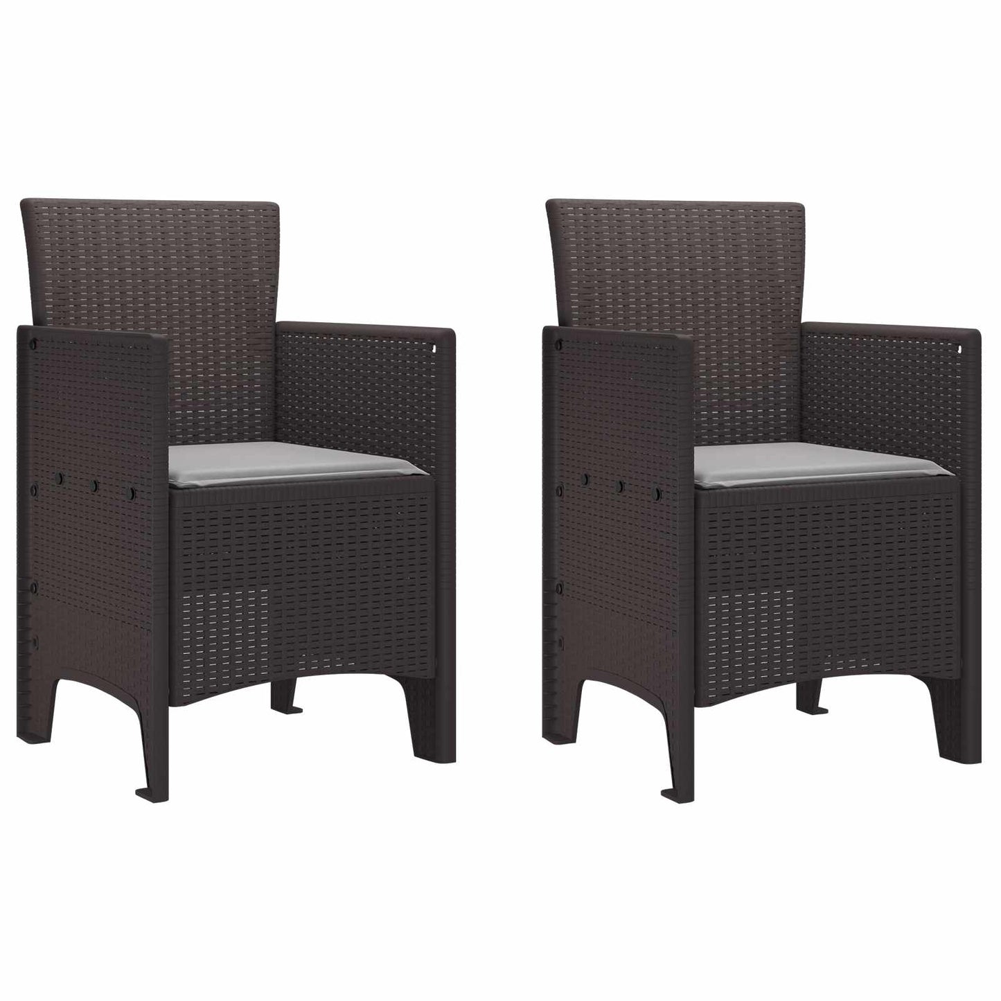 vidaXL Cadeira de Jardim 2 pcs Antracite 53 x 49 x 85 cm Polipropileno