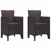 vidaXL Cadeira de Jardim 2 pcs Antracite 53 x 49 x 85 cm Polipropileno