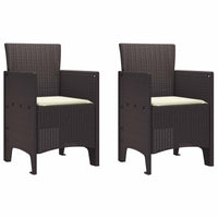 vidaXL Cadeira de Jardim 2 pcs Antracite 53 x 49 x 85 cm Polipropileno