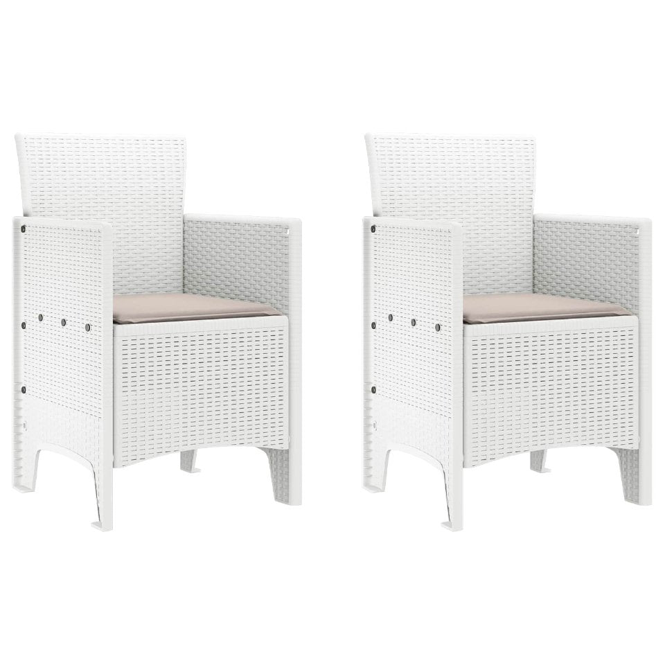 vidaXL Cadeira de Jardim 2 pcs Antracite 53 x 49 x 85 cm Polipropileno
