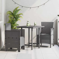 vidaXL Cadeira de Jardim 2 pcs Antracite 53 x 49 x 85 cm Polipropileno