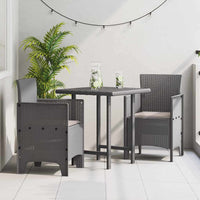 vidaXL Cadeira de Jardim 2 pcs Antracite 53 x 49 x 85 cm Polipropileno