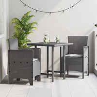 vidaXL Cadeira de Jardim 2 pcs Antracite 53 x 49 x 85 cm Polipropileno