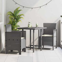 vidaXL Cadeira de Jardim 2 pcs Antracite 53 x 49 x 85 cm Polipropileno