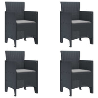 vidaXL Cadeira de Jardim 2 pcs Antracite 53 x 49 x 85 cm Polipropileno