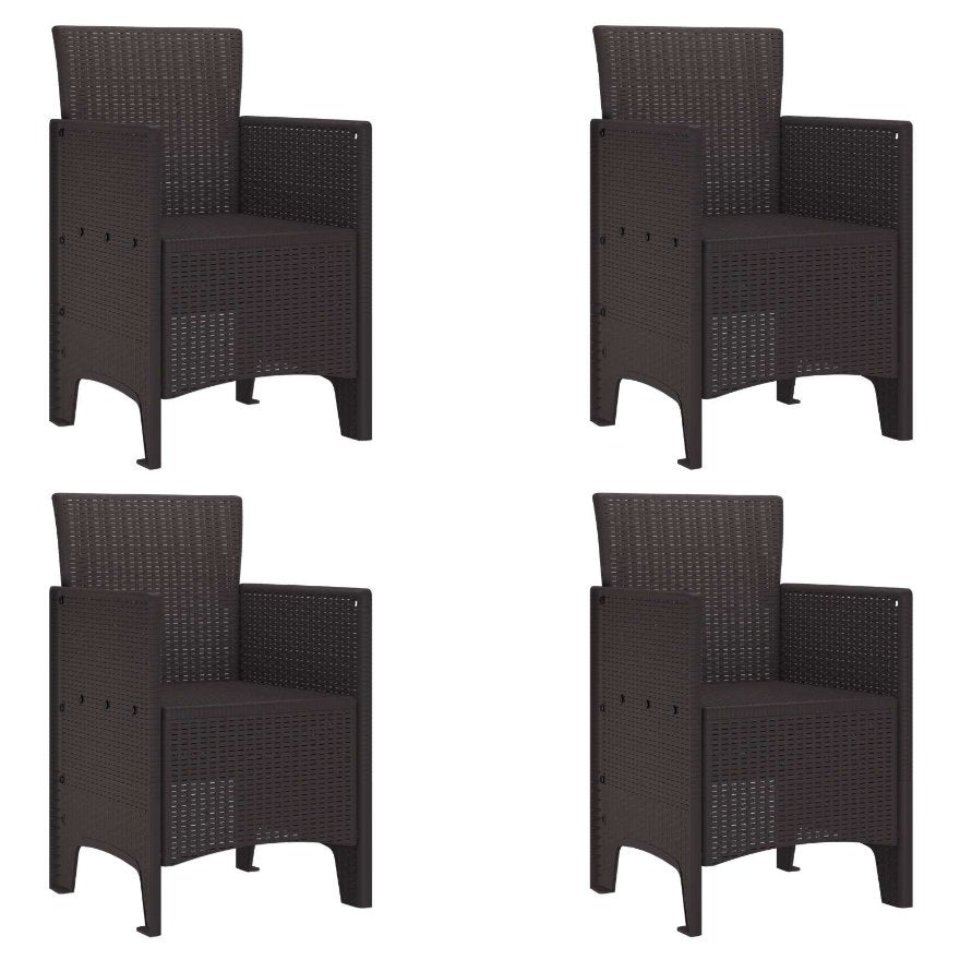 vidaXL Cadeira de Jardim 2 pcs Antracite 53 x 49 x 85 cm Polipropileno