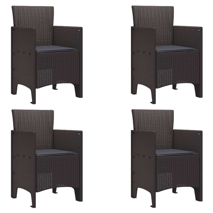 vidaXL Cadeira de Jardim 2 pcs Antracite 53 x 49 x 85 cm Polipropileno