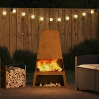 vidaXL Fire Pit Castanho 60 x 35 x 100 cm