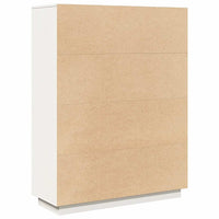 vidaXL Aparador alto 89x34x116,5 cm madeira de pinho maciça branco