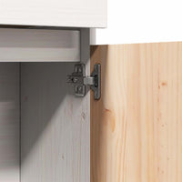vidaXL Aparador alto 89x34x116,5 cm madeira de pinho maciça branco