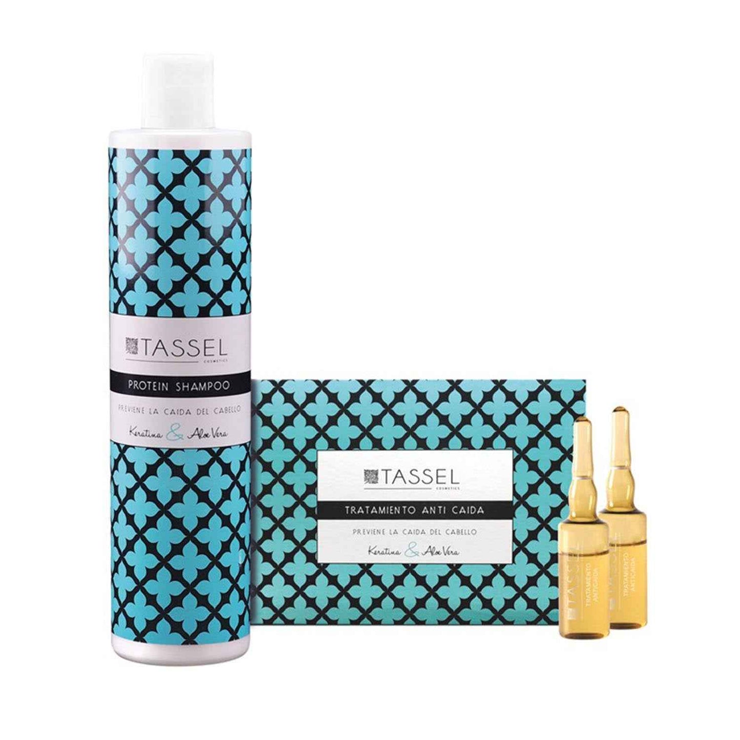 Tassel Anti-Caida Shampoo 400Ml + Tratamiento 12 Ampollas