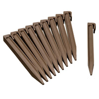 Nature Estacas de enterrar para jardim 10 pcs cinzento-acastanhado