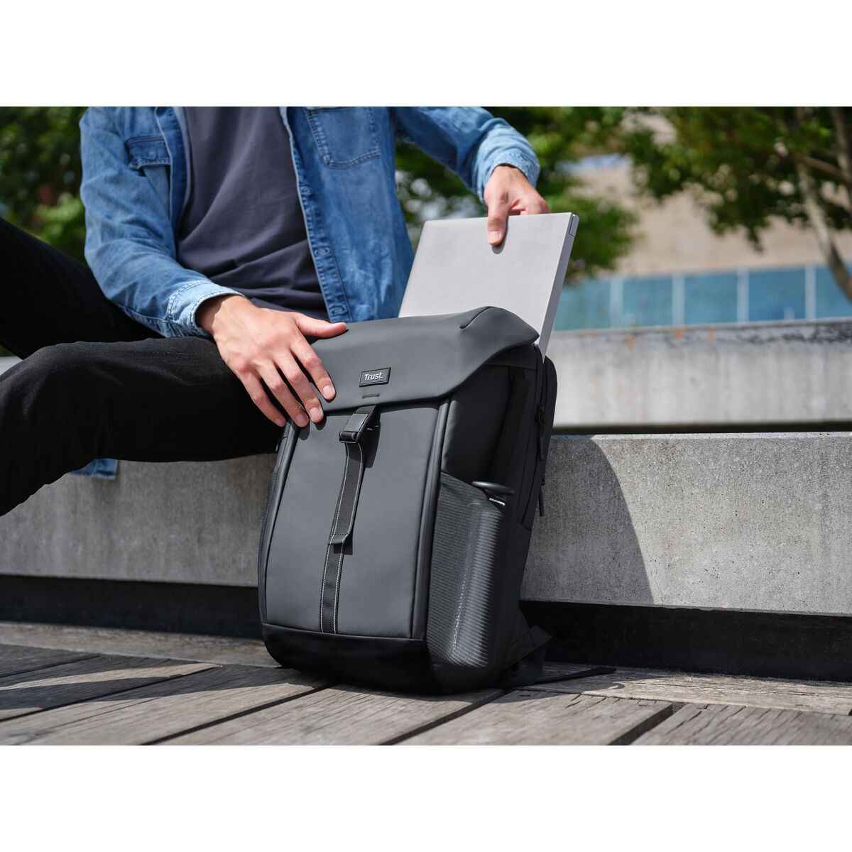 Mochila para notebook Trust 25669 Cinzento 17"