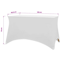Capa extensível para mesa 2 pcs 120x60,5x74 cm