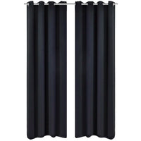 Cortinas blackout 2 pcs com ilhós de metal 135x175 cm
