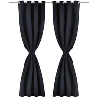 Cortinas blackout 2 pcs com ilhós de metal 135x175 cm