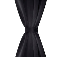 Cortinas blackout 2 pcs com ilhós de metal 135x175 cm