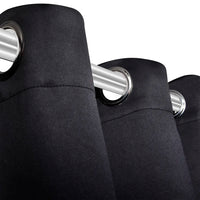 Cortinas blackout 2 pcs com ilhós de metal 135x175 cm