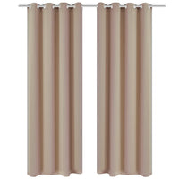 Cortinas blackout 2 pcs com ilhós de metal 135x175 cm