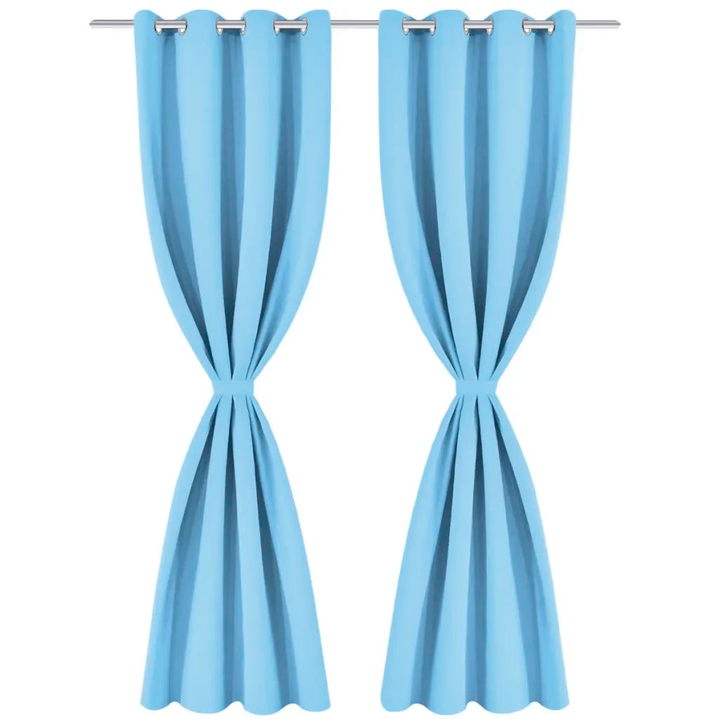 Cortinas blackout 2 pcs com ilhós de metal 135x175 cm