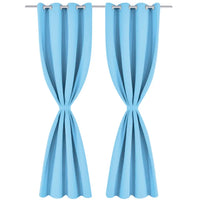 Cortinas blackout 2 pcs com ilhós de metal 135x175 cm