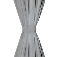 Cortinas de cetim com presilhas 2 pcs 140x175 cm cinzento