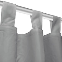 Cortinas de cetim com presilhas 2 pcs 140x175 cm cinzento