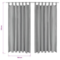 Cortinas de cetim com presilhas 2 pcs 140x175 cm cinzento