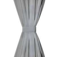 Cortinas de cetim com presilhas 2 pcs 140x225 cm cinzento
