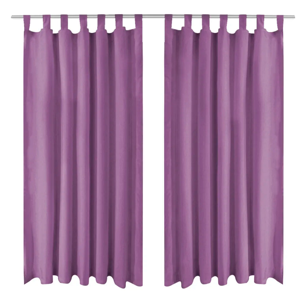 Cortinas de cetim com presilhas 2 pcs 140x225 cm lilás