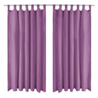 Cortinas de cetim com presilhas 2 pcs 140x225 cm lilás