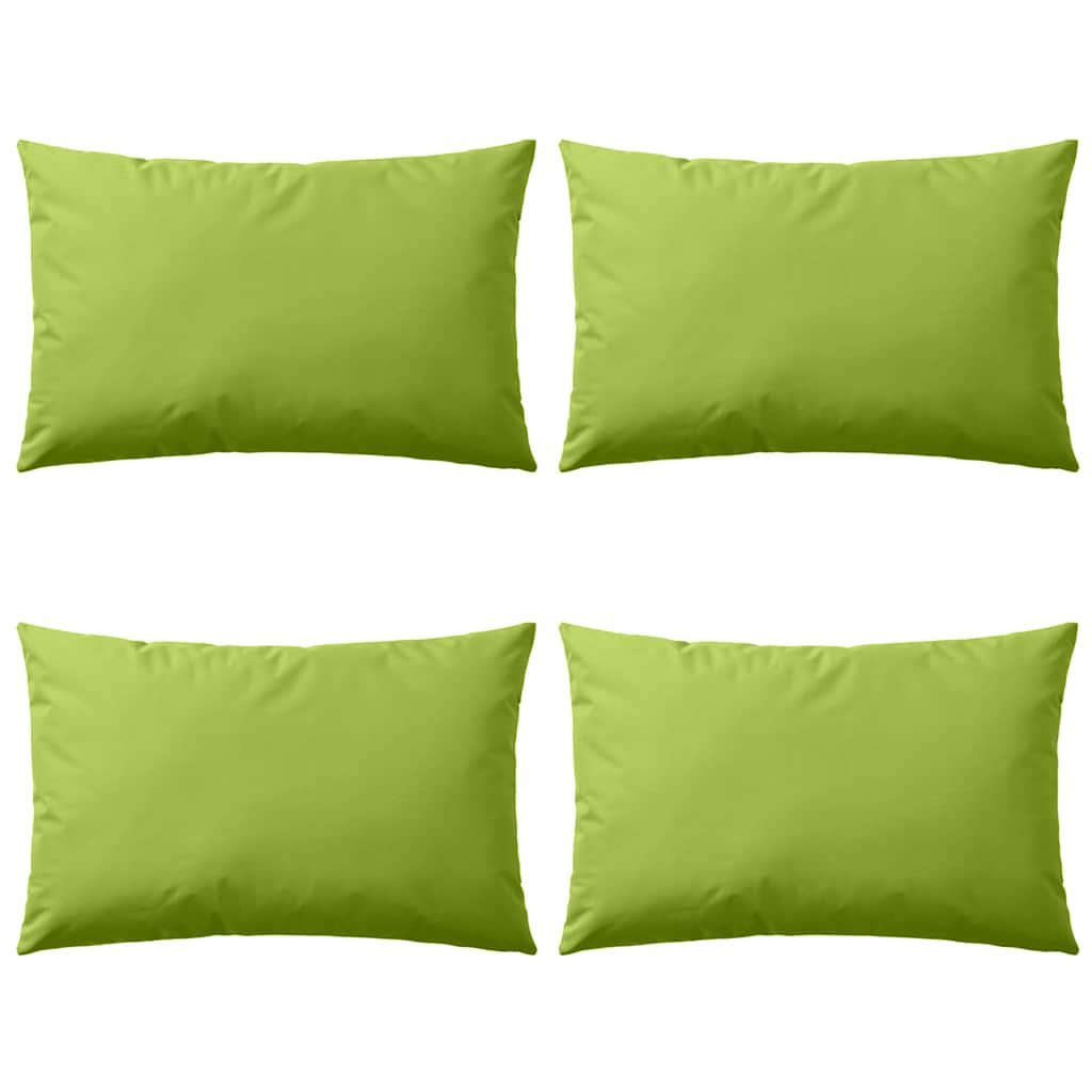 vidaXL Almofadas para exterior 4 pcs 60x40 cm verde maçã