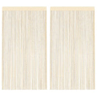 Cortinas de fios 2 pcs 100x250 cm