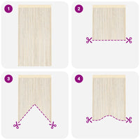 Cortinas de fios 2 pcs 100x250 cm