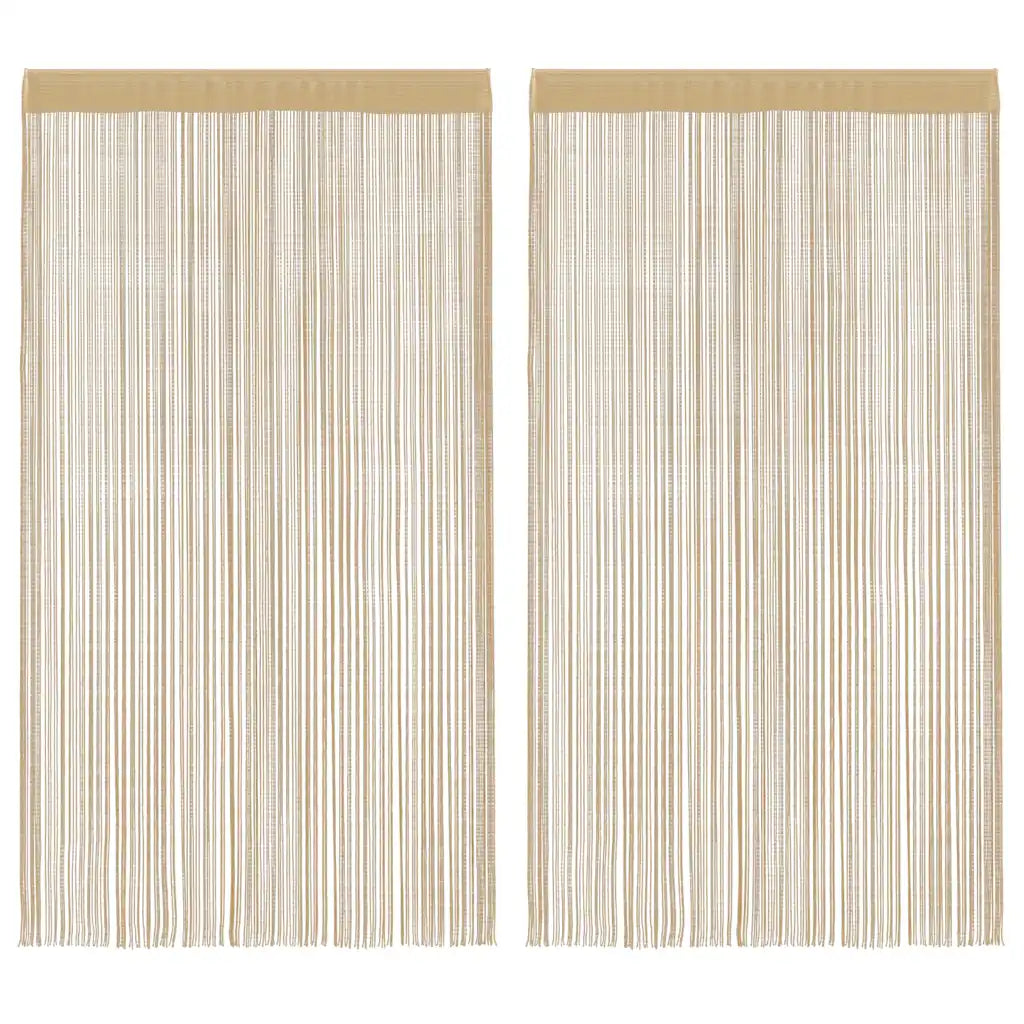 Cortinas de fios 2 pcs 100x250 cm