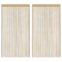 Cortinas de fios 2 pcs 100x250 cm